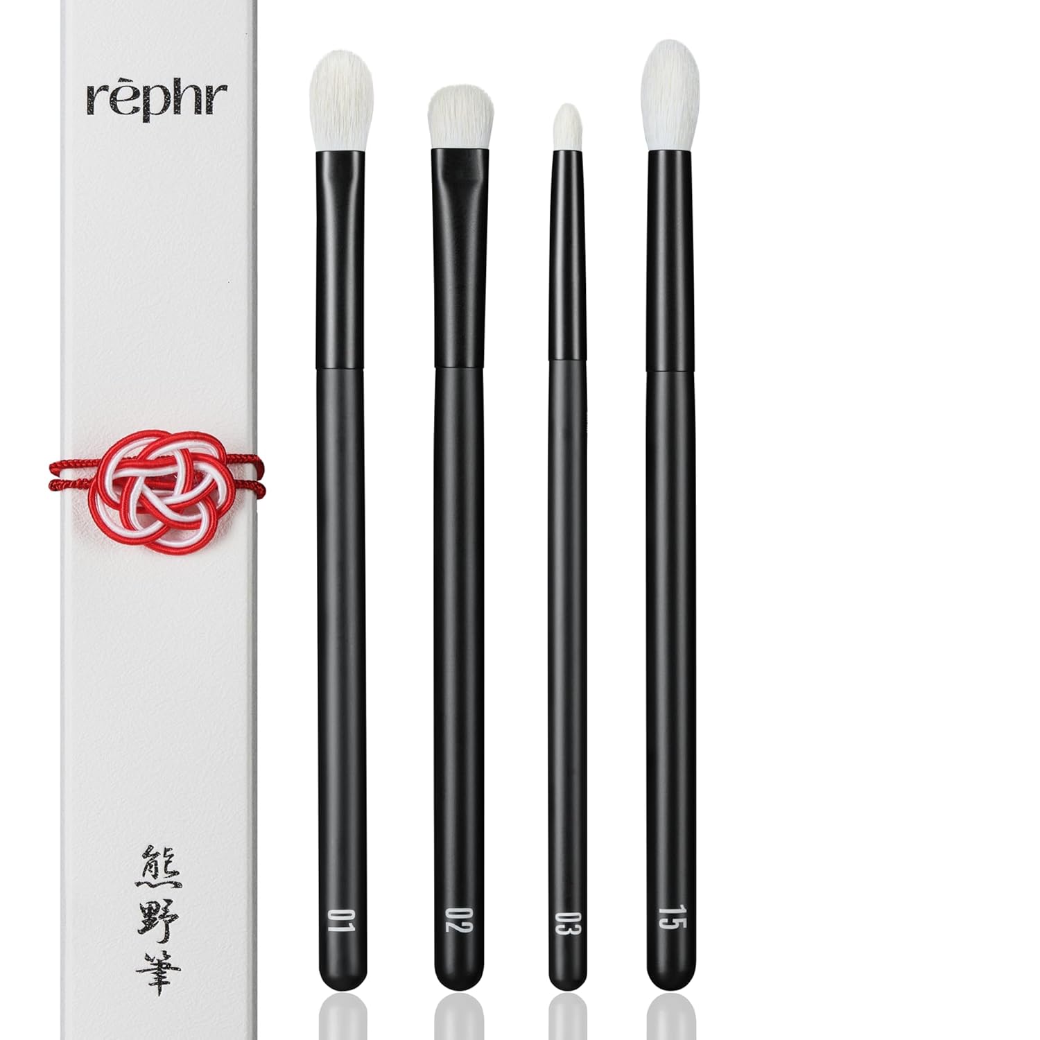 rephr The Core Eye Set – 4 Handmade Japanese Makeup Brushes with Natural Goat Hair | Essential Eye Brush Set for Blending, Shading, Crease & Detail | Handmade in Kumano, Japan - Image 7