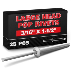 25 Pcs Aluminum Long Rivets 3/16 x ...