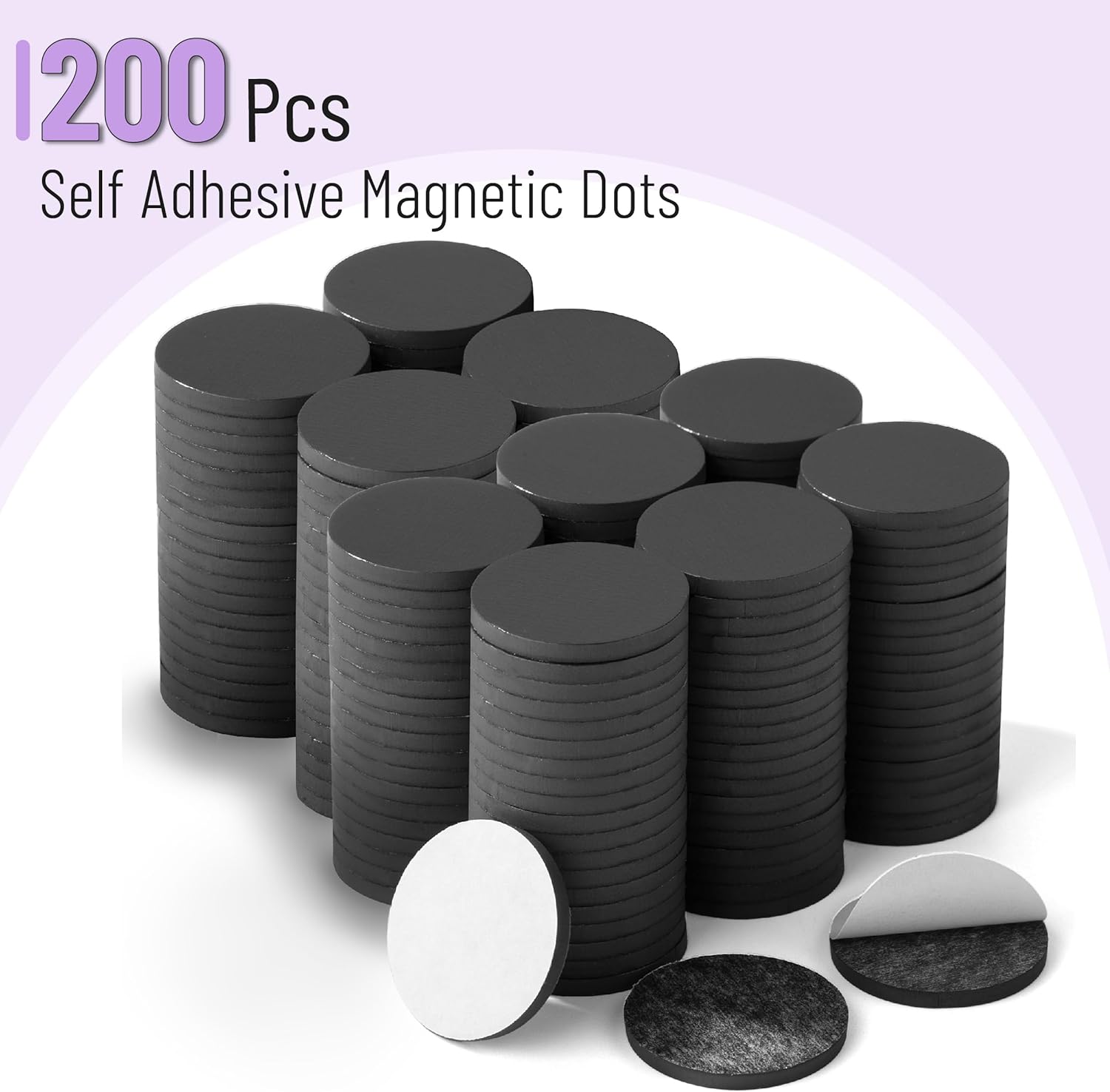 Mr. Pen- Self Adhesive Magnet Dots, 200 pcs, Flexible and Extra Thin, 0.8" Diameter x 0.37" Thickness, Magnetic Dots with Adhesive Backing, Perfect for Crafts, DIY Projects & Decorative Magnet - Image 2