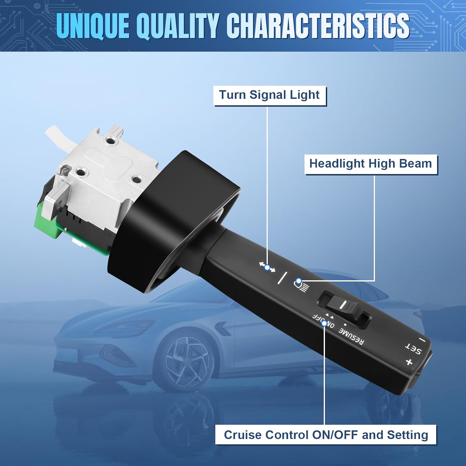 LCWRGS Turn Signal Switch Compatible with Volvo VNL 2005 2006 2007 2008 2009 2010 2011 2012 Truck, Headlight Dimmer Multi-Function Combination Switch, 20399170 20479584 - Image 3