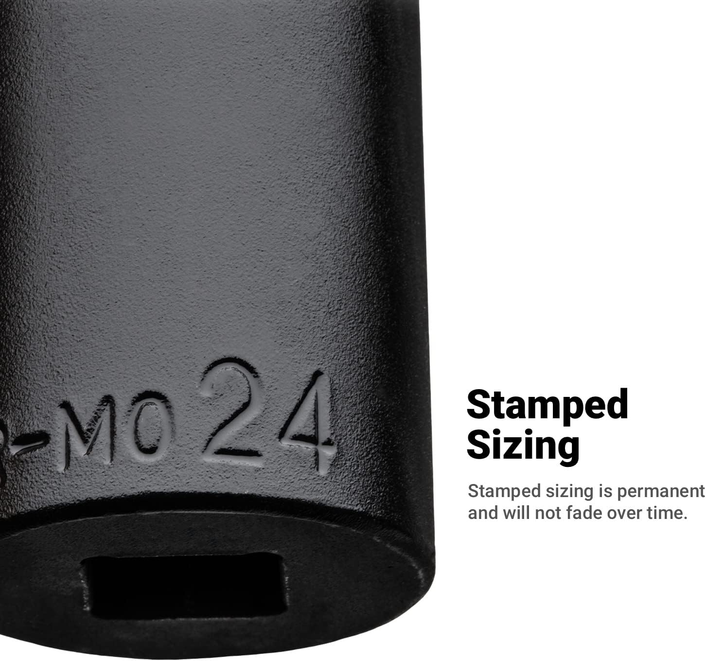 Capri Tools 19 mm Shallow Impact Socket, 3/8-Inch Drive, 6-Point, Metric - Image 5