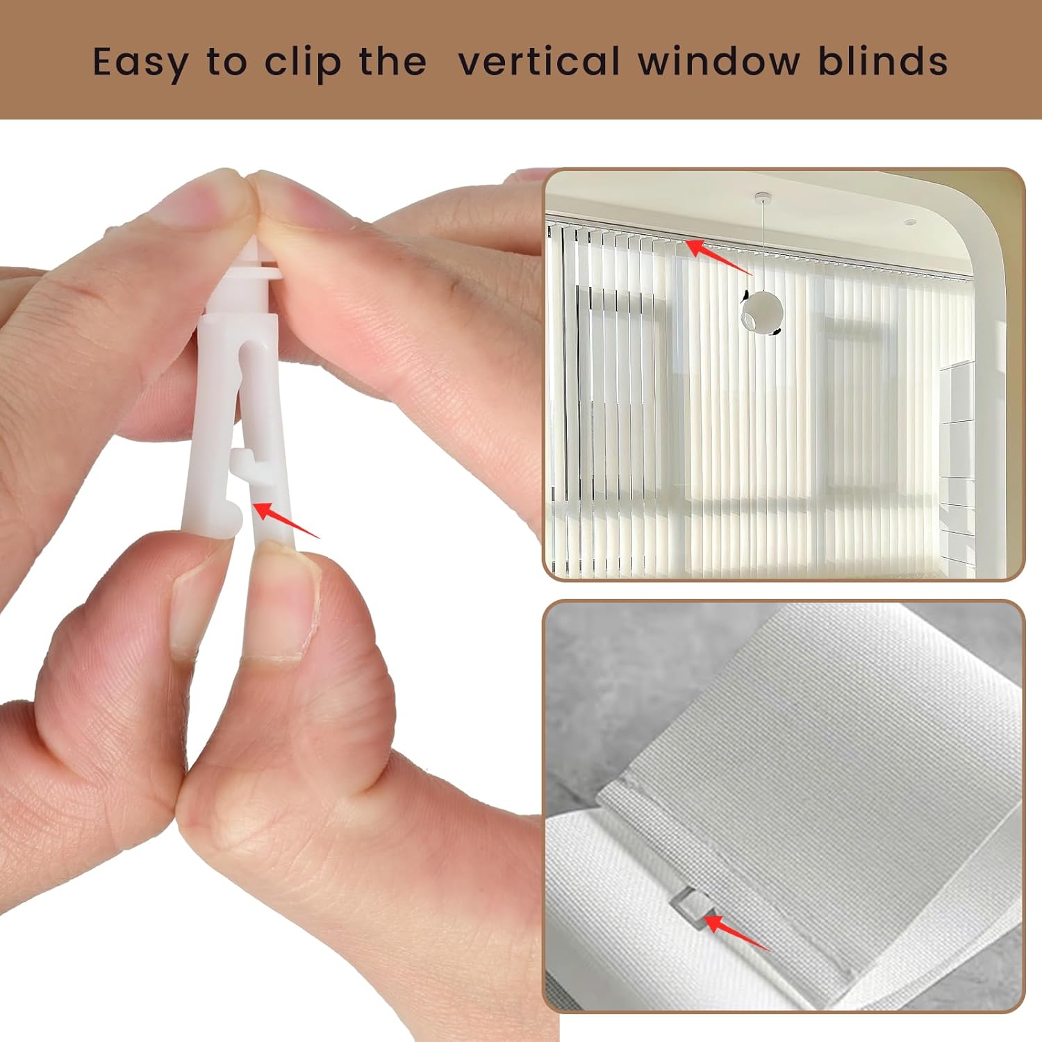 Vertical Blind Stem Replacement Vertical Window Blind Insert Stem for Vanes Carrier Vertical Window Blind Carrier Stem Curtain Accessories, White (12Pcs) - Image 4