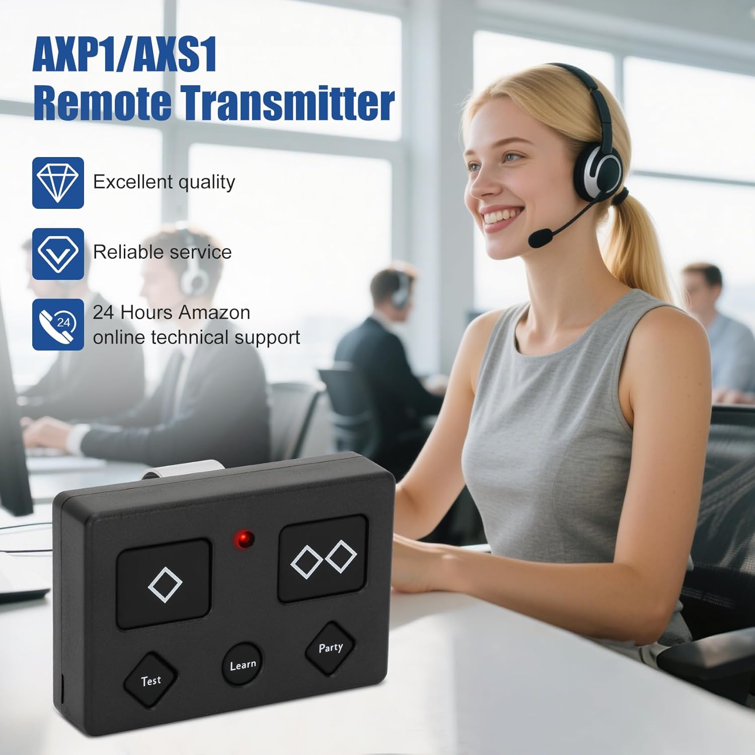 1 for AXP1/AXS1 Ghost Controls Gate Opener Remote, 5-Button Premium Remote Transmitter, Compatible with Ghost Controls Single/Dual Automatic Gate Openers Systems - Image 7