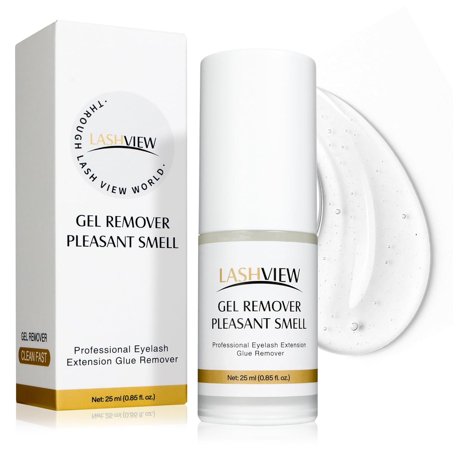 LASHVIEW Sensitive Lash Remover for Lash Extensions - Clear Eyelash Extension Remover Gel 25ml