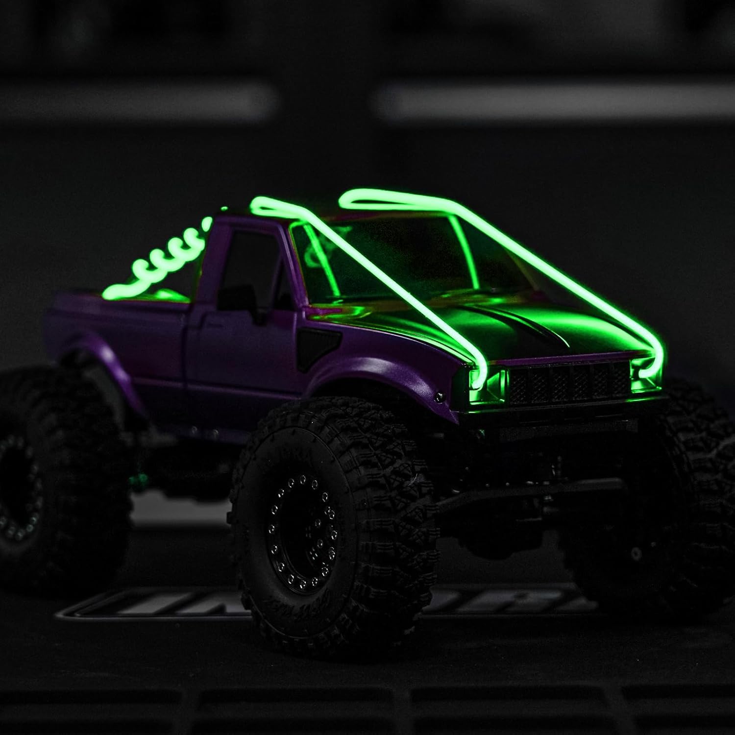 INJORA RC LED Strip Lights Flexible Cuttable for TRX4M SCX24 1/24 1/18 Crawlers Upgrade(Green) - Image 5