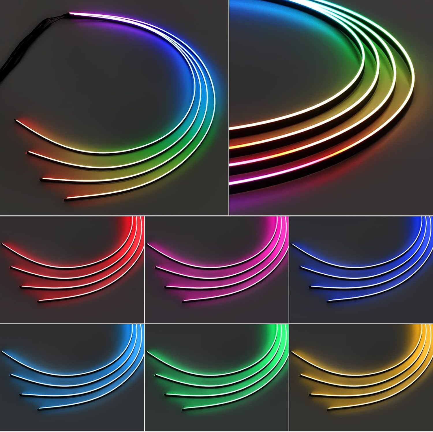 Dreamcolor Acrylic Interior Car LED Strip Light 43-inch, which fit for dreamcolor Main Controller Module and Sub-Controller Module kit (not Including) of the LED LAMP APP - Image 3