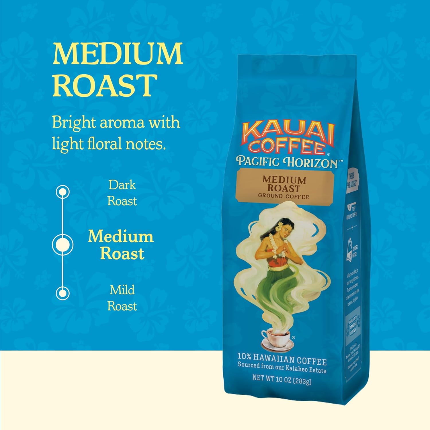 Kauai Coffee Ground Coffee – Smooth, Rich, Medium Roast – Light Floral Notes, Bright Aroma – Arabica Coffee, 10% Hawaiian with No Bitterness – Koloa Estate, 1 Pack of 10oz - Image 5