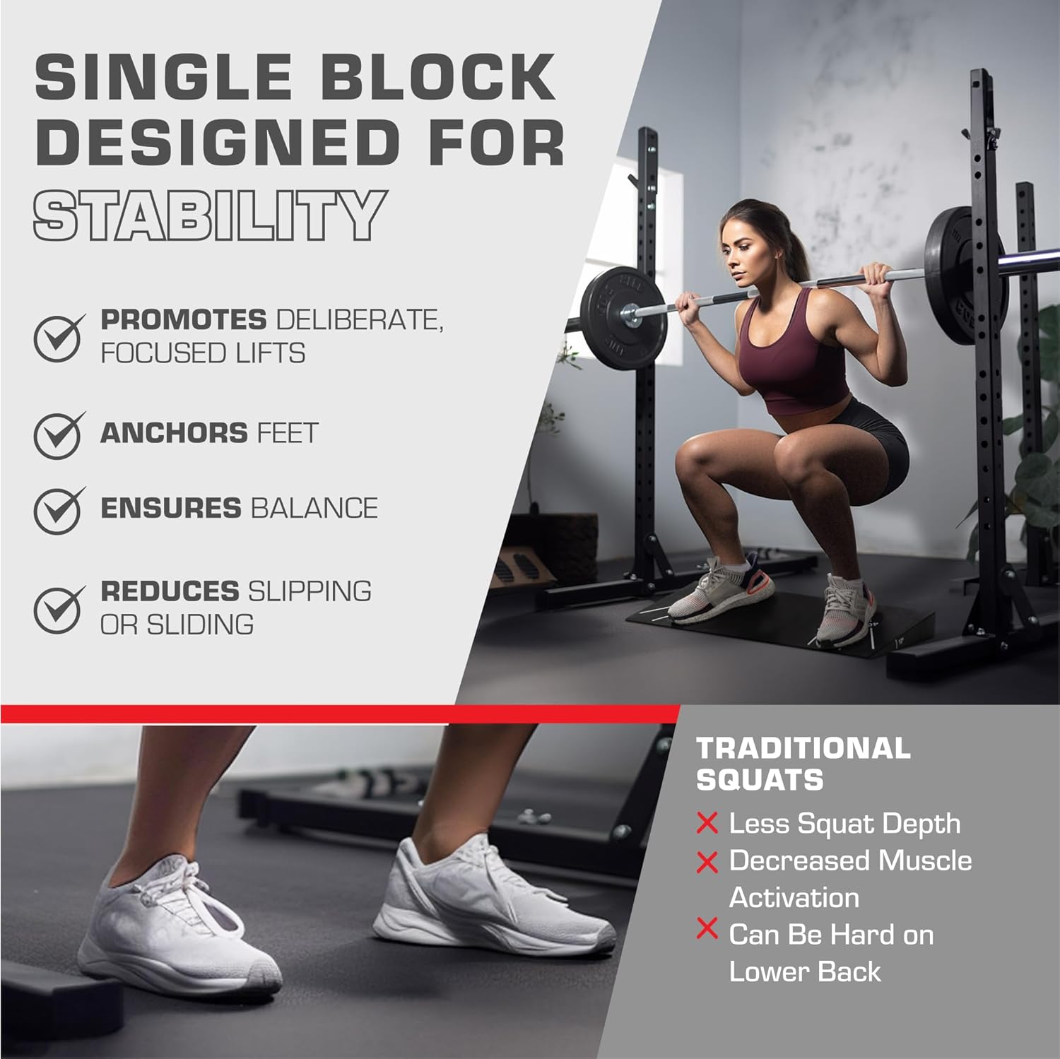 Power Press Squat Wedge Block - Weight Lifting Wedges for Home Gym or Personal Trainers - Parent - Image 4