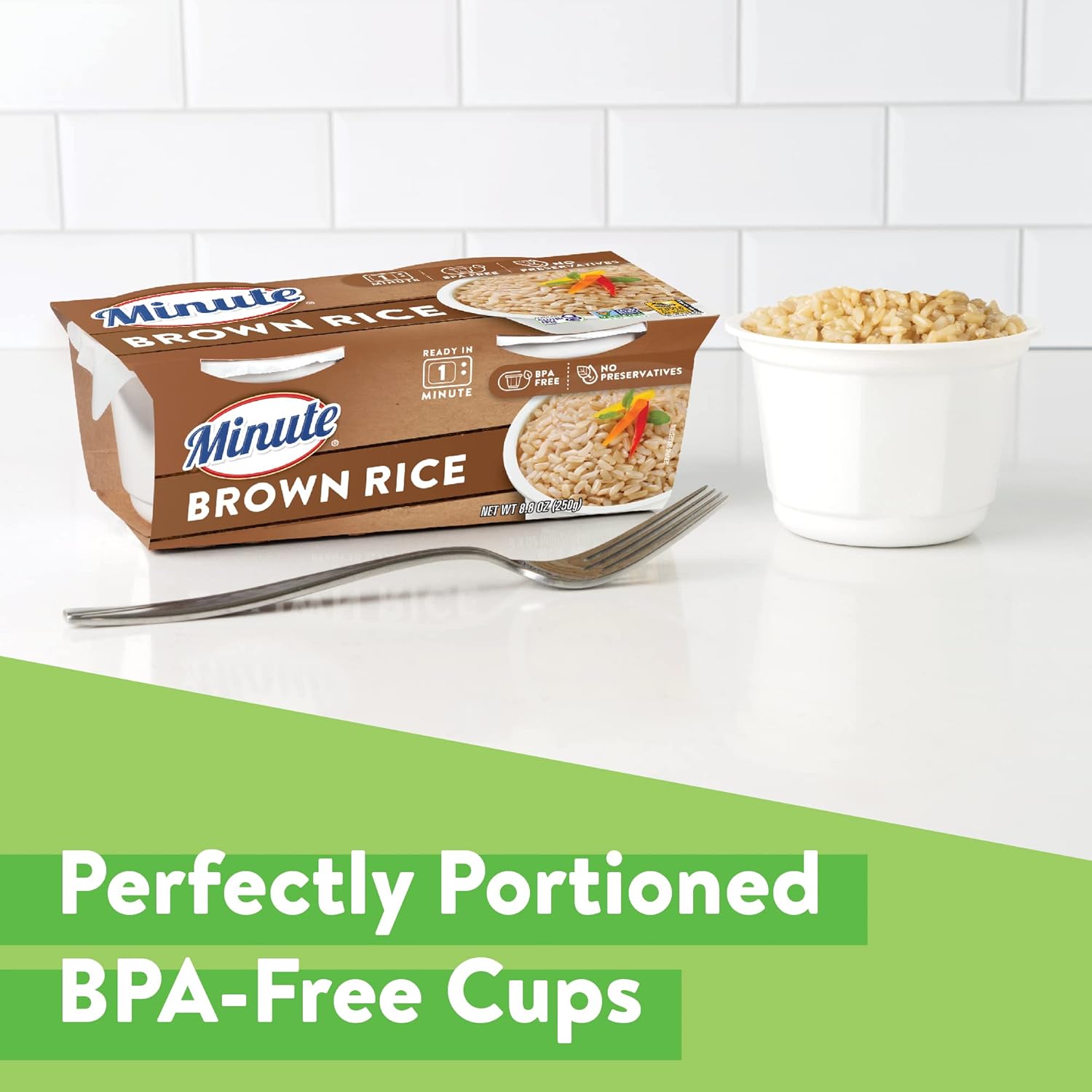 Minute Ready-to-Serve Brown Rice, Microwavable Rice Cups, 8.8-Ounce Cups (Pack of 8) - Image 6