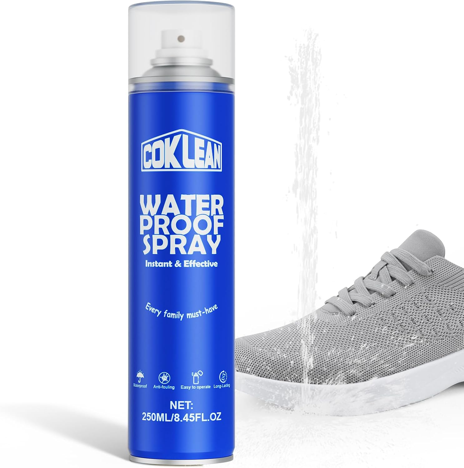 Shoe Protector Spray, Rain & Stain Waterproof Spray Nano Protectant for Sneaker, Nubuck, Canvas, Suede Shoes