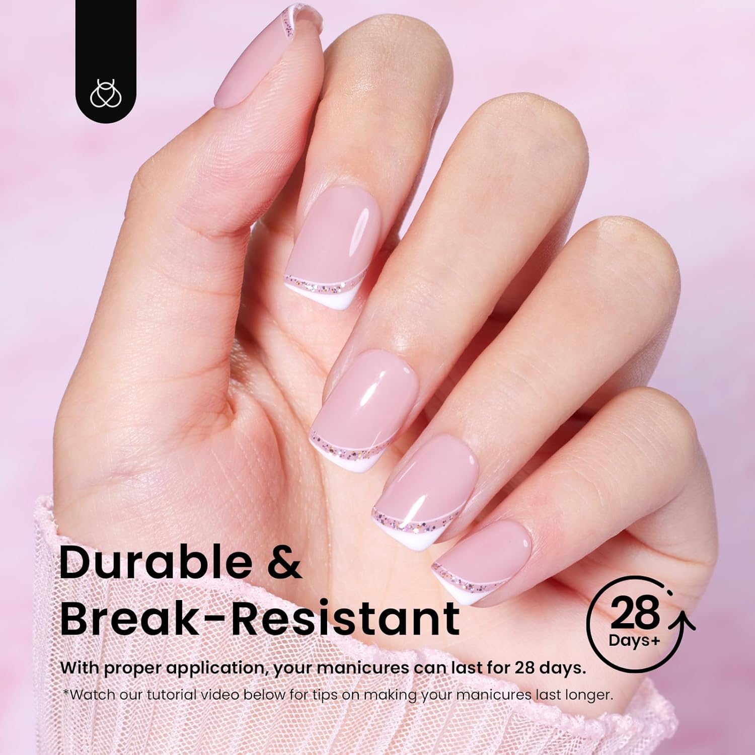 Beetles Short Square Nail Tips: 576PCS 12 Sizes XS Short Square Half Matte Clear False Acrylic Press on Nails Tips Pre-shape Full Cover Nail Tips Nail Extension DIY - Image 5