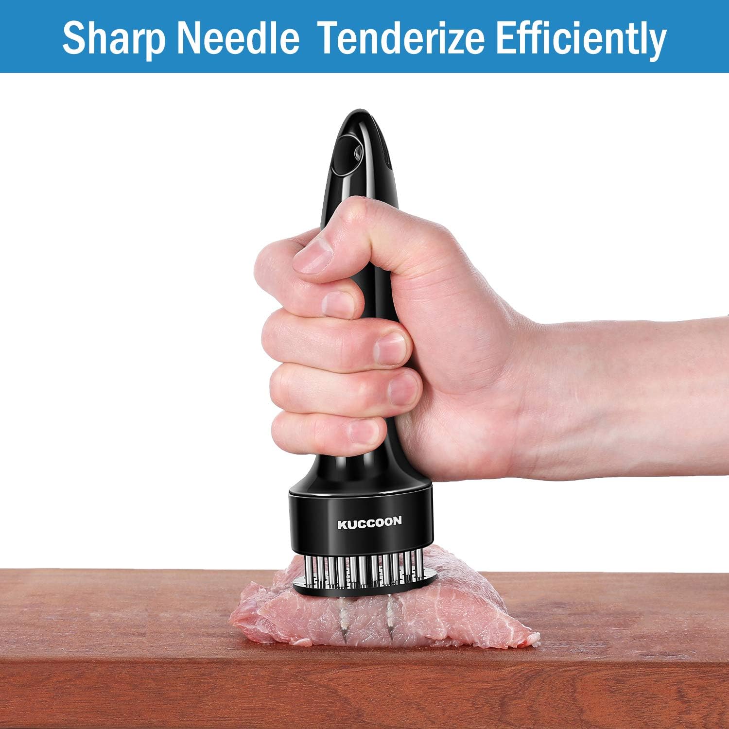 Meat Tenderizer Tool Stainless Steel Needle Ultra Sharp 24 Blades Tenderizer Tool for Tenderizing Beef Chicken Steak Veal Pork - Image 3
