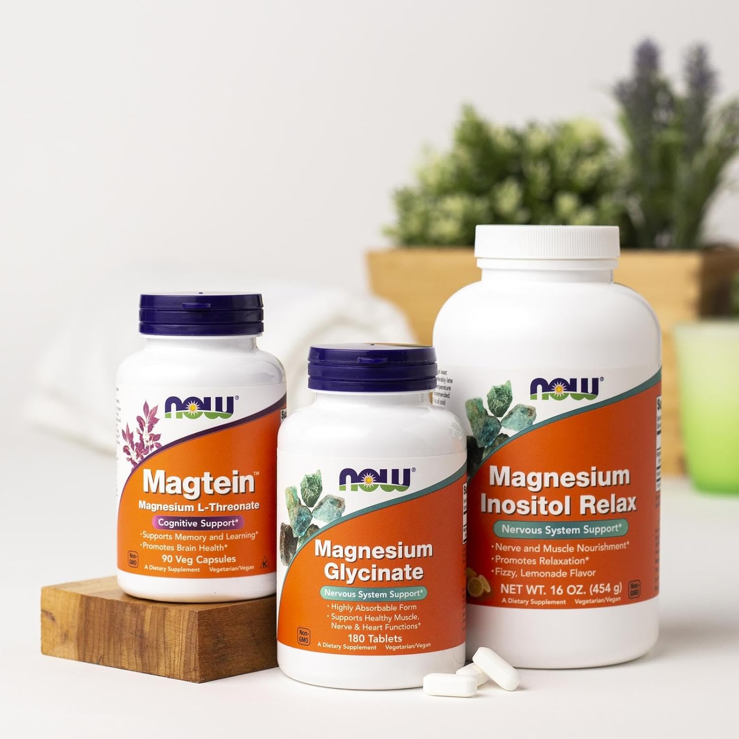 NOW Supplements, Magnesium Glycinate 100 mg, Highly Absorbable Form, 90 Tablets - Image 6
