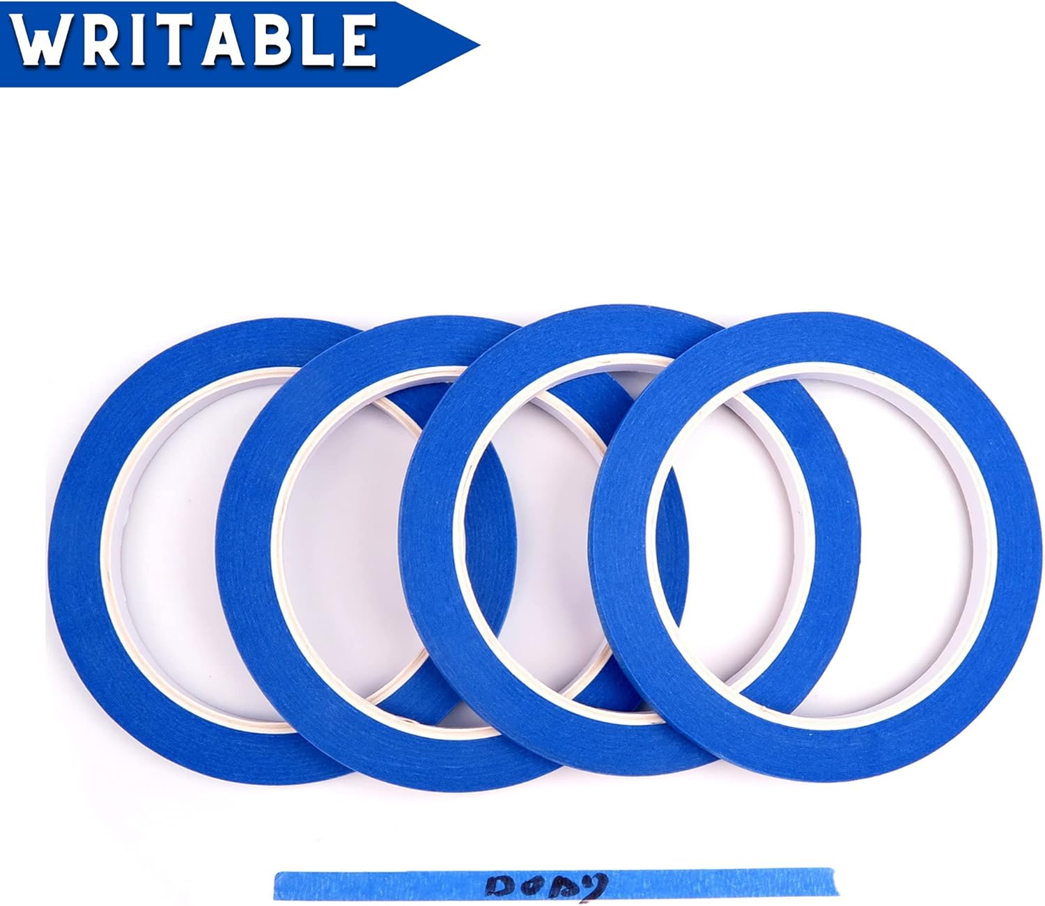 Blue Painters Tape 1/4 Inches x 30 Yards - Multi Surface Use - 120 Yards Total - 4 Rolls - Image 5