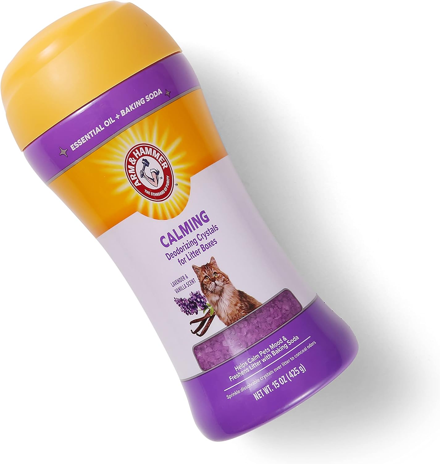 Arm & Hammer Cat Litter Deodorizing Crystals with Baking Soda, Odor Neutralizer, Dissolving Litter Box Deodorizer for Cat Odor Control, Lavender and Vanilla Scent, 15 Oz - Image 5
