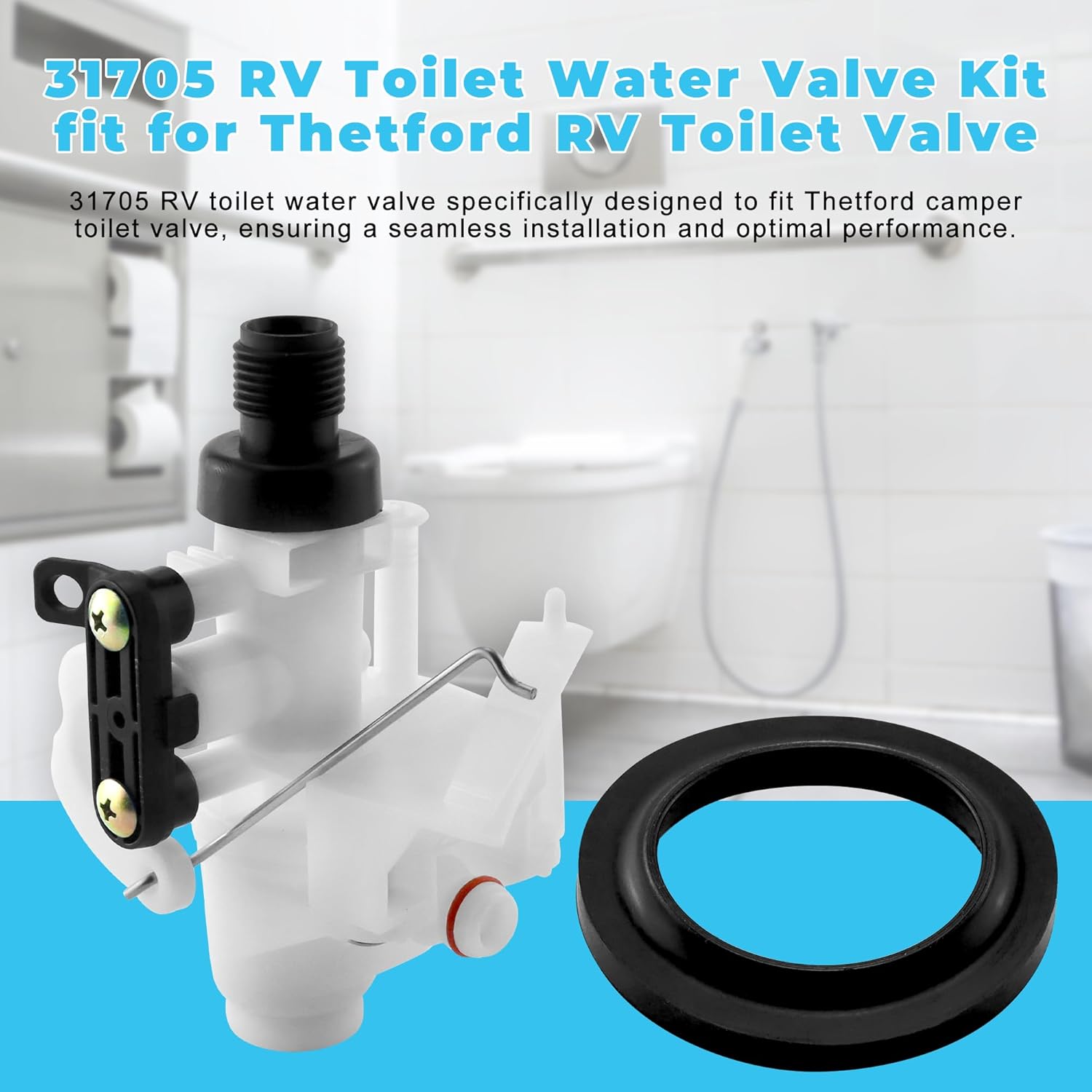 31653 31705 31688 31835 31687 RV Toilet water Valve fit for Thetford RV Toilet Parts-Leak&Freeze-Resistant fit for Thetford Aqua-Magic V 31676 31675 31667 31658 31668 31650 31680 31671 prime&swift - Image 9