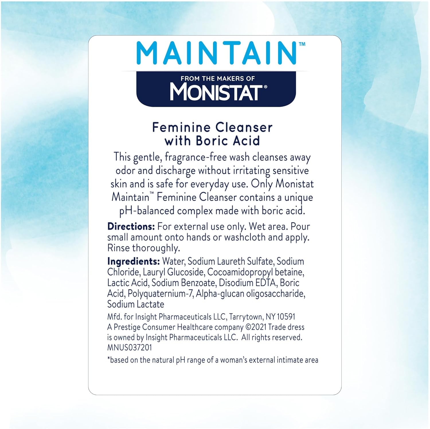 Monistat Boric Acid Feminine Wash, Fragrance-Free Intimate Wash for Women with Gentle pH-Balanced Formula, 10 Fl Oz, Pack of 3 - Image 8