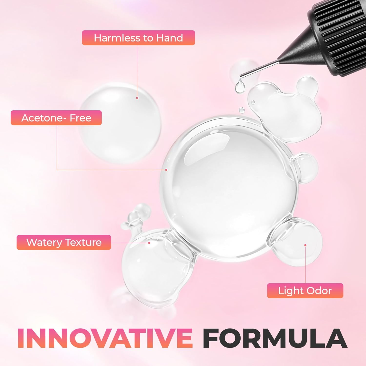 UNA GELLA 20ml*2PCS Nail Glue Remover for Press on, Multi-Functional Pinpoint Glue Remover Fast Removal Gentle Non-Acetone with Crystal Sticks for Nails Polish False Acrylic Nail Tips Home DIY - Image 6