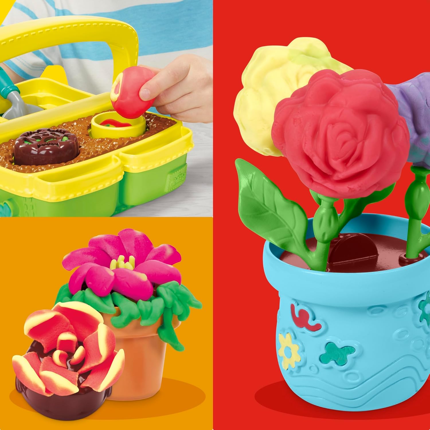 Play-Doh Blooming Flower Garden Toy Playset, Nature Pretend Play, Kids Arts & Crafts Ages 3+ - Image 3