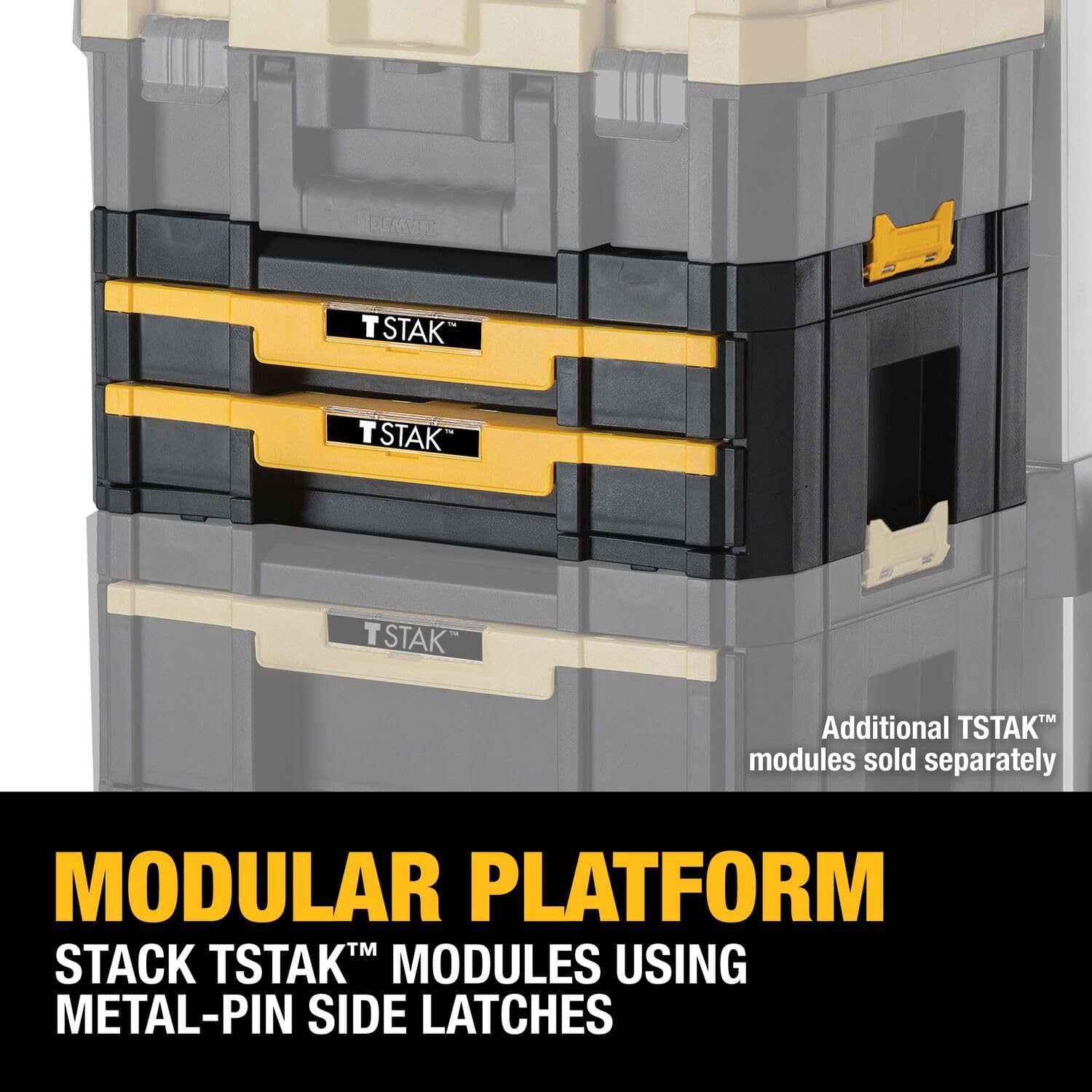DEWALT TSTAK Tool Storage Organizer with Double Drawers, Holds Up to 16.5 lbs. (DWST17804) - Image 6