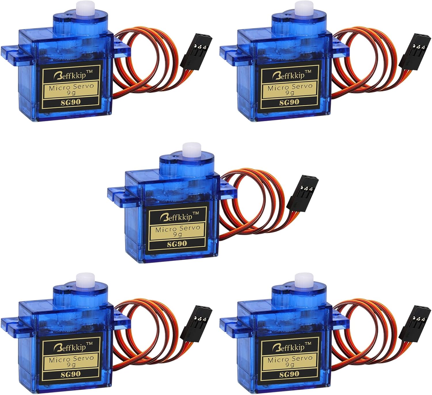 RC Servo 5Pcs SG90 9g Micro Servos for RC Robot Helicopter Airplane Controls Car Boat Mini Servo