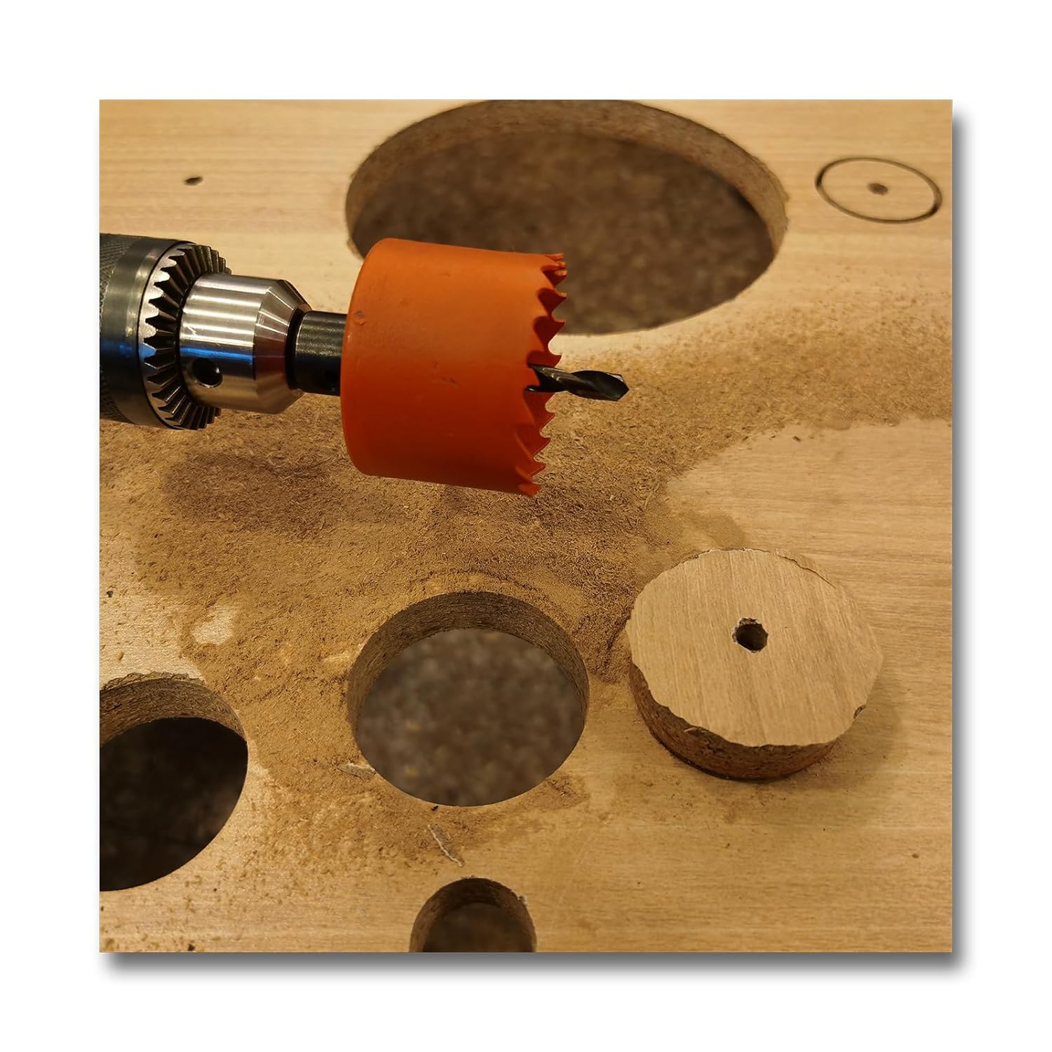 1-7/8 Inch Hole Saw with Arbor for Wood Metal Plastic, 1.875 in Bimetal Hole Cutter, Fast Chip Removal, Smooth Flat Drilling Edge - Image 4