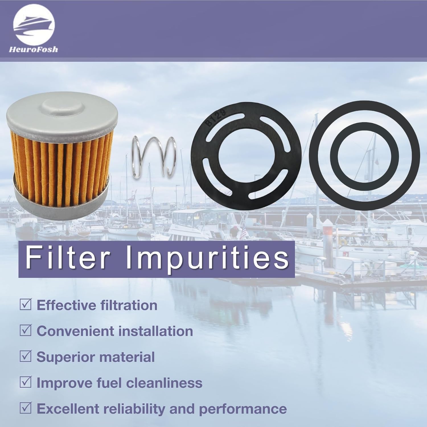 8M0046752 Fuel Filter Kit for MerCruiser Sterndrive 4 Cyl 6 Cyl 2.5 3.0 3.7 4.3 L Inboard Engines 35-803897Q1 18-7784 - Image 5