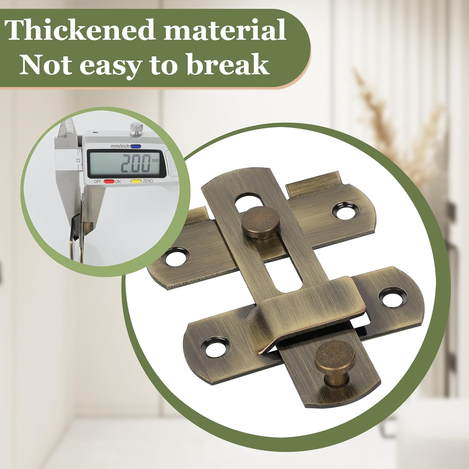Alise 4 inch Flip Latch Gate Latches, Safety Door Latch for Barn Wood Fence Sliding French Doors,Heavy Duty Stainless Steel Gate Hardware Bronze,MS9001-Q - Image 4