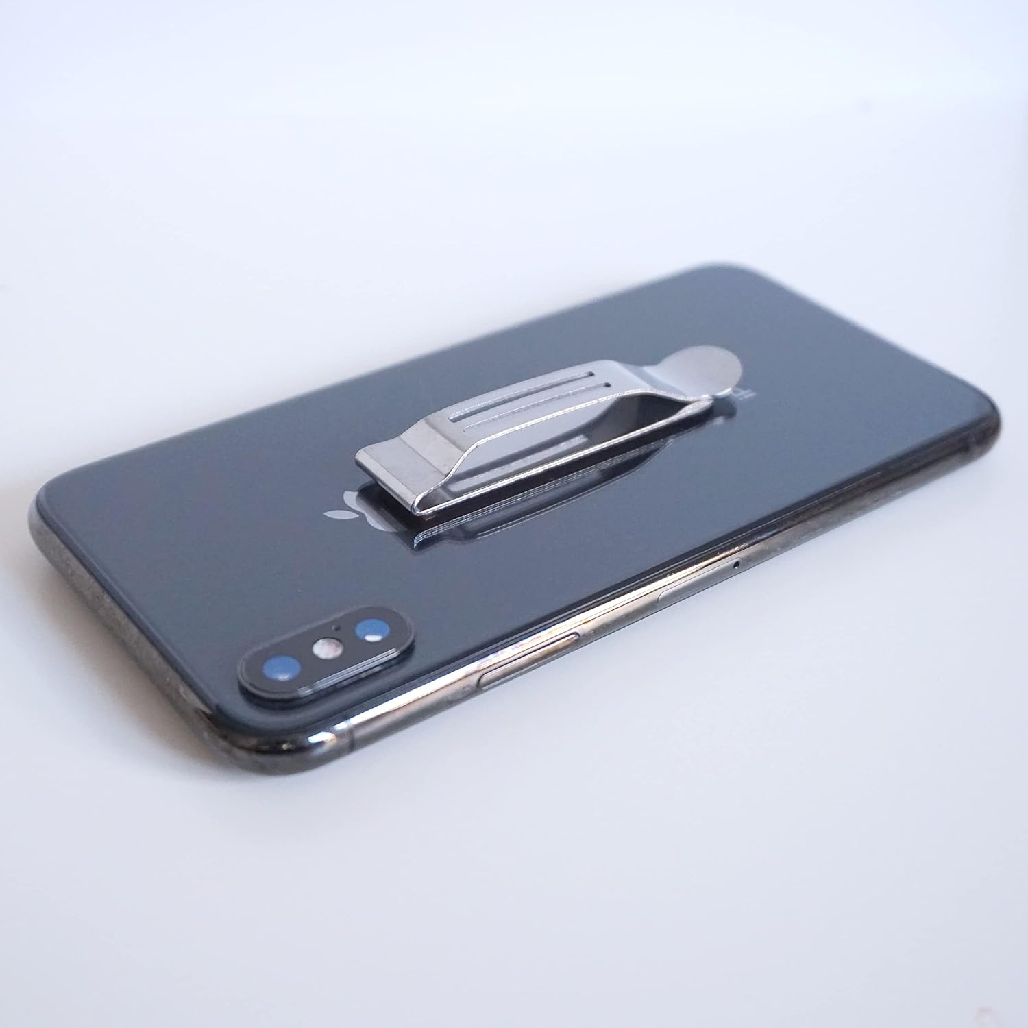 Universal Attachable Pocket Clip 2 Pack Adhesive Stainless Steel Belt Clip for Smartphones Cell Phone Hip Clip Light Weight Metal Phone Clip for Belt Bag Holster GPS Walkie-Talkie - Image 6