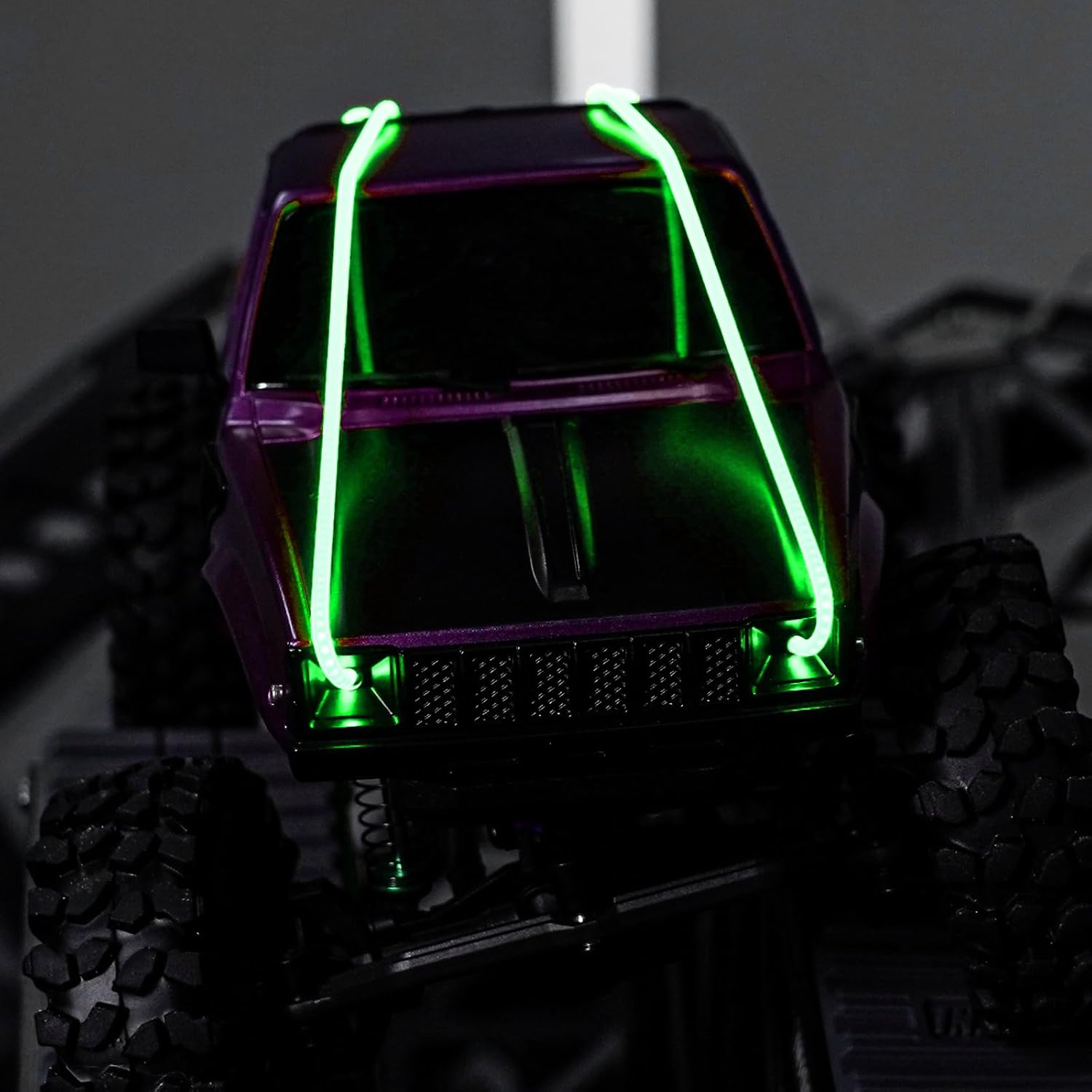 INJORA RC LED Strip Lights Flexible Cuttable for TRX4M SCX24 1/24 1/18 Crawlers Upgrade(Green) - Image 6