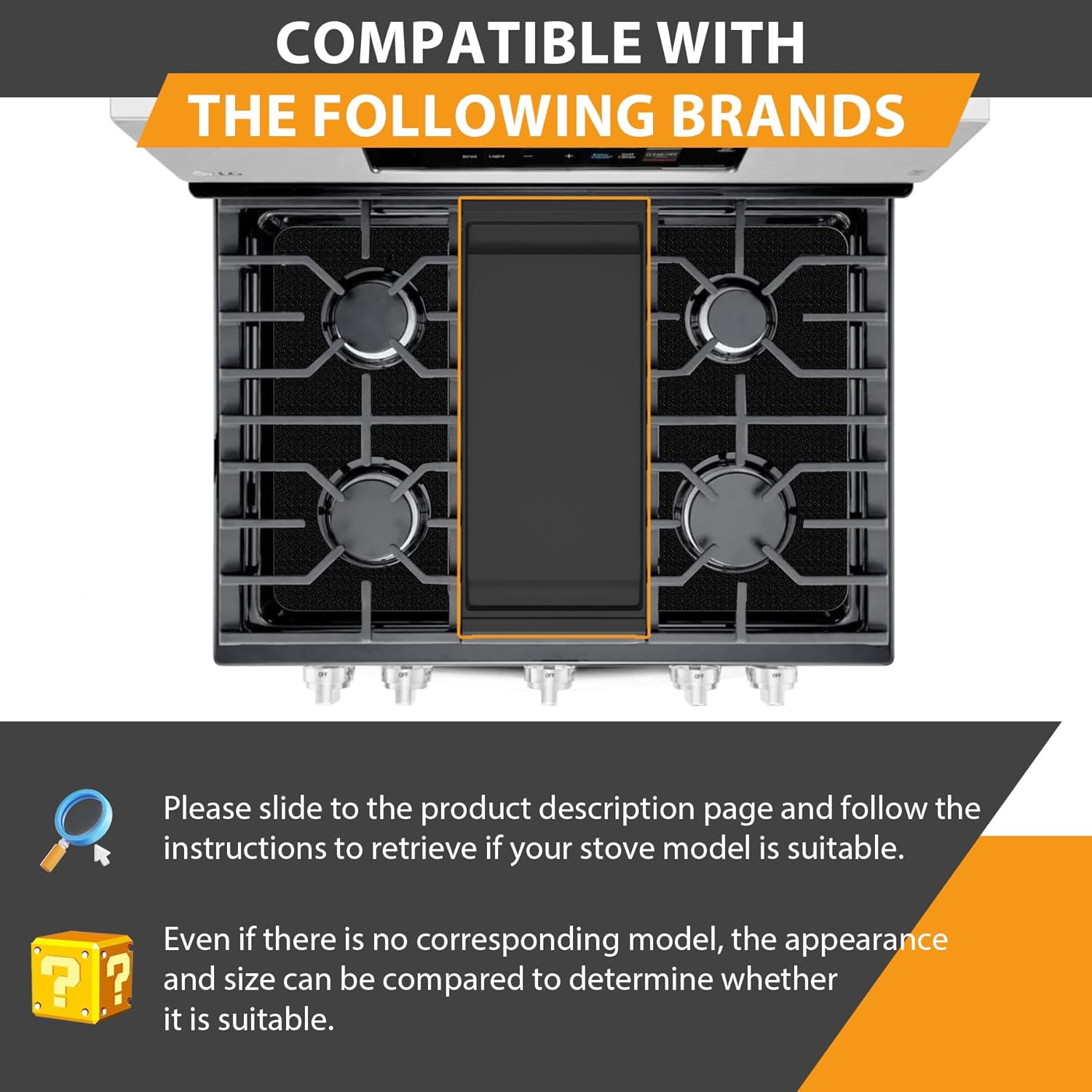 Upgraded WB31X24738 Cast Iron Griddle Replacement for GE General Electric Stove Parts,WB31X24738 StoveTop Pan Parts for JGB700SEJ4SS JGSS66SEL3SS Burner Center Griddles Stove Top Griddle for Gas Stove - Image 4