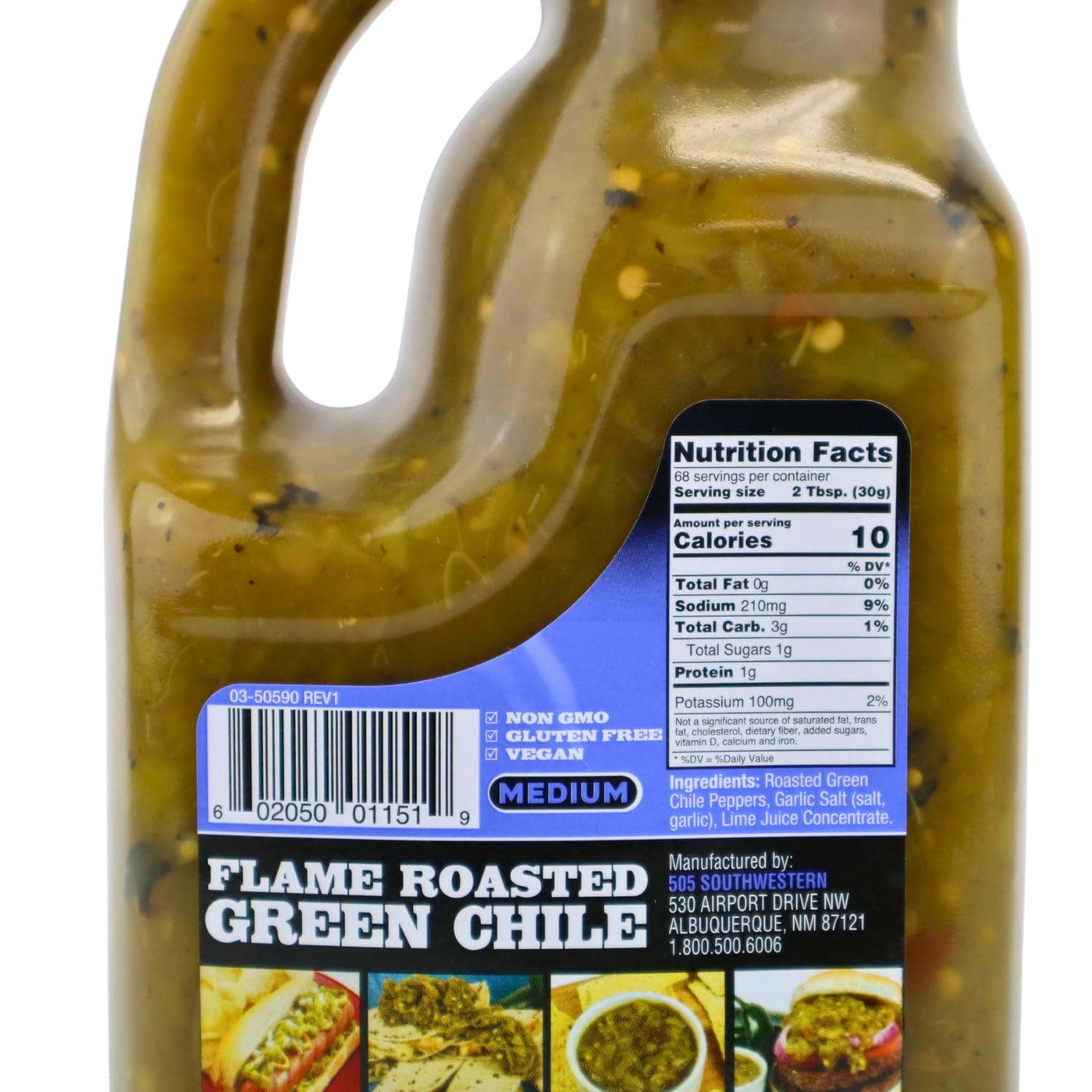 505 Southwestern Green Hatch Chile Foodservice 72 Ounce Bulk - Flame Roasted, Restaurant Salsa, Salsa Verde, and Green Chile Sauce (Flame Roasted Green Chile (Medium)) - Image 2
