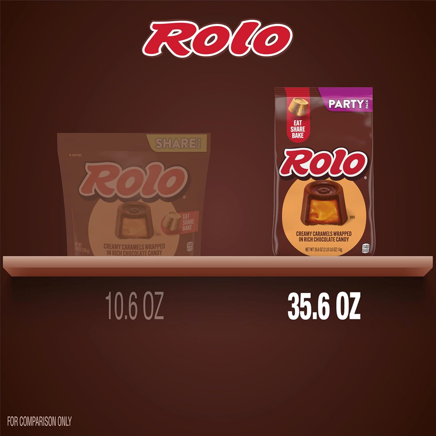 ROLO Rich Chocolate Caramels Candy Party Pack, 35.6 oz - Image 4