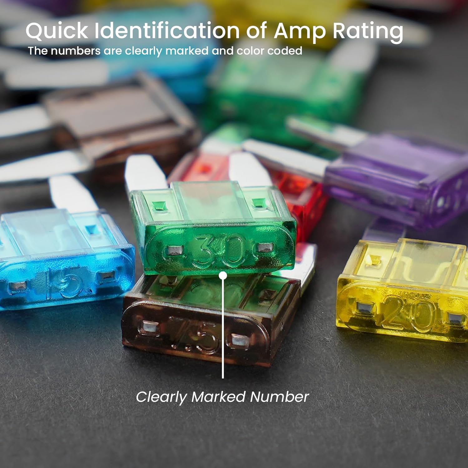 (25Pcs) 40 Amp Mini Car Fuses, 40A Automotive Fuses, Blade Fuse for Car/RV/Truck/SUV/Motorcycle/Boat - Image 5