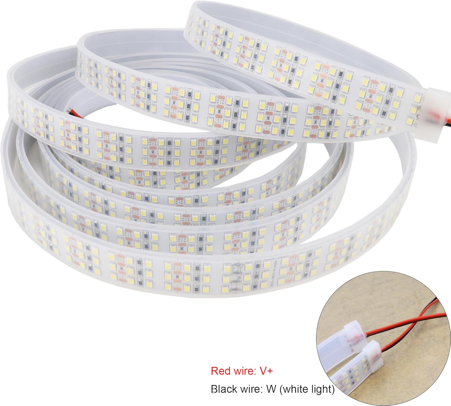 LEDENET 16.4Ft Super Bright Triple Row LED Strip Lights, Daylight White 6000K DC12V 1800LEDs Dimmable Flexible Truck LED Tape Lights, Outdoor Waterproof IP67 Wheel Light Strips - Image 5