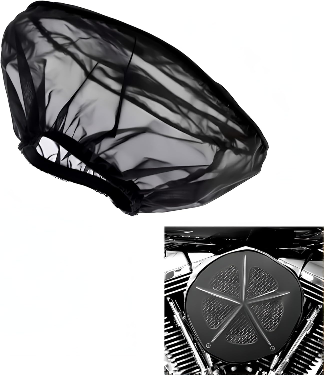 Motorcycle Waterproof Air Filter Rain Sock Dustproof Protective Cover for Harley Davidson Touring Road King Street Glide Softail Fat Boy - Image 3