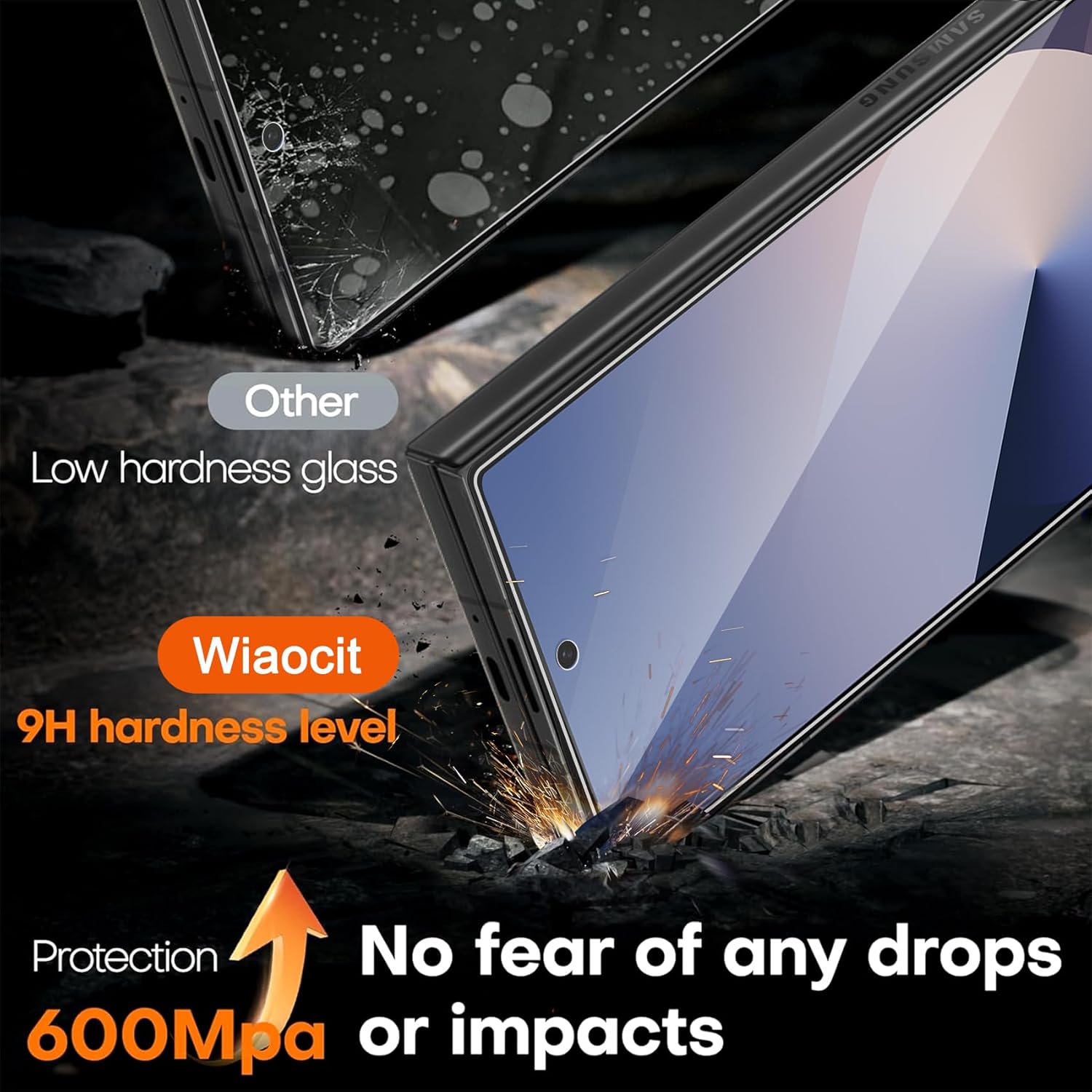 Wiaocit 3 Pack Privacy Screen Protector for Samsung Galaxy Z Fold 7/Z Fold 8 with 3 Pack Camera Lens Protector, 9H Hardness, Tempered Glass, Bubble Free, Case Friendly - Image 4