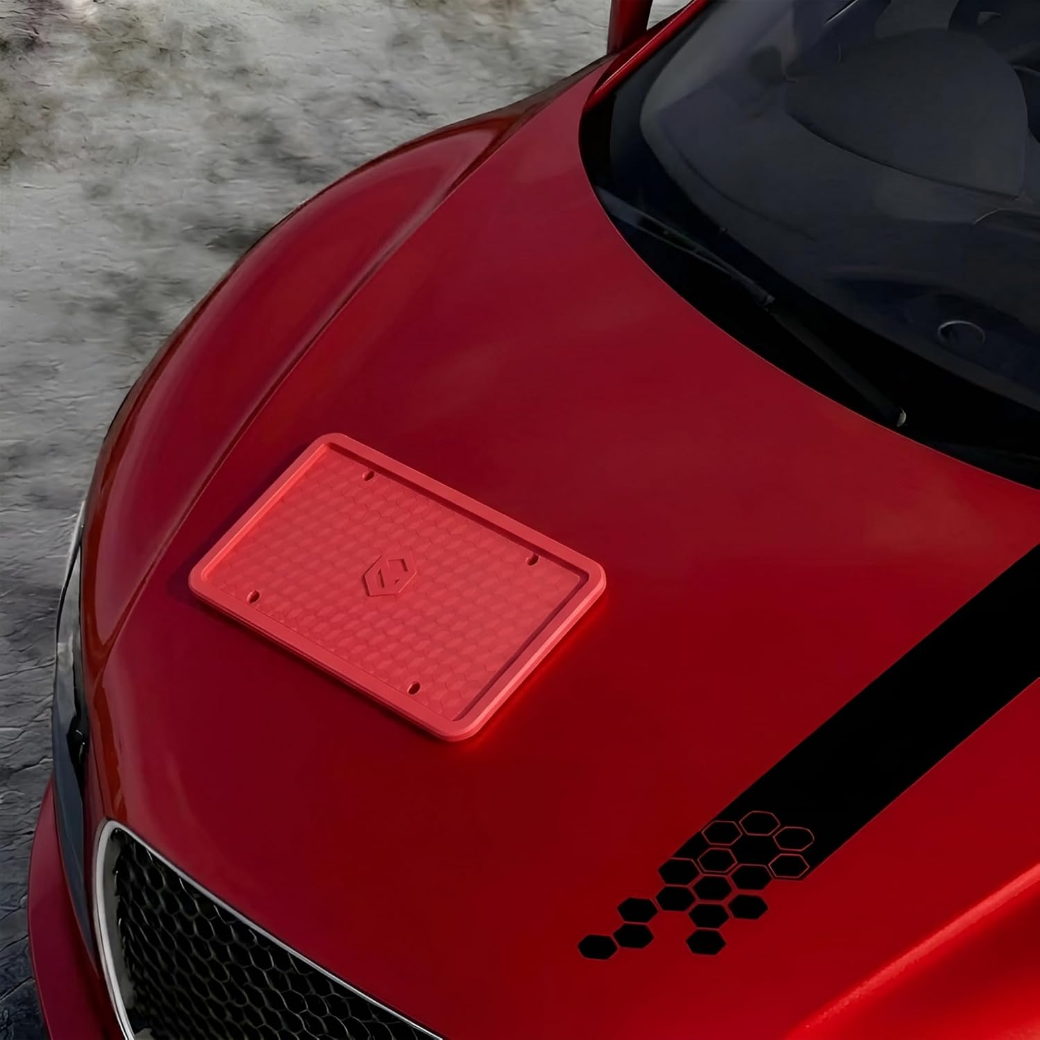 Rightcar Solutions Car Plate Frame, Silicone License Plate Frame, Rust-Proof Rattle-Proof Weather-Proof License Plate Holder for Front or Rear, Red, 1 Pack - Image 8