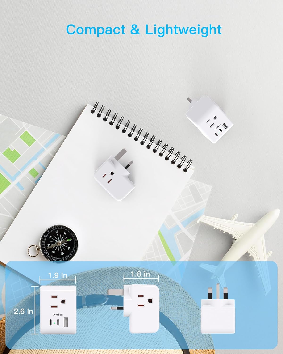 US to UK Ireland Travel Plug Adapter, Type G Power Plug Adapter with 3 Outlets 3 USB Ports(2 USB C), European Travel Plug Adapter for USA to England London Scotland British Qatar Irish Hongkong - Image 3