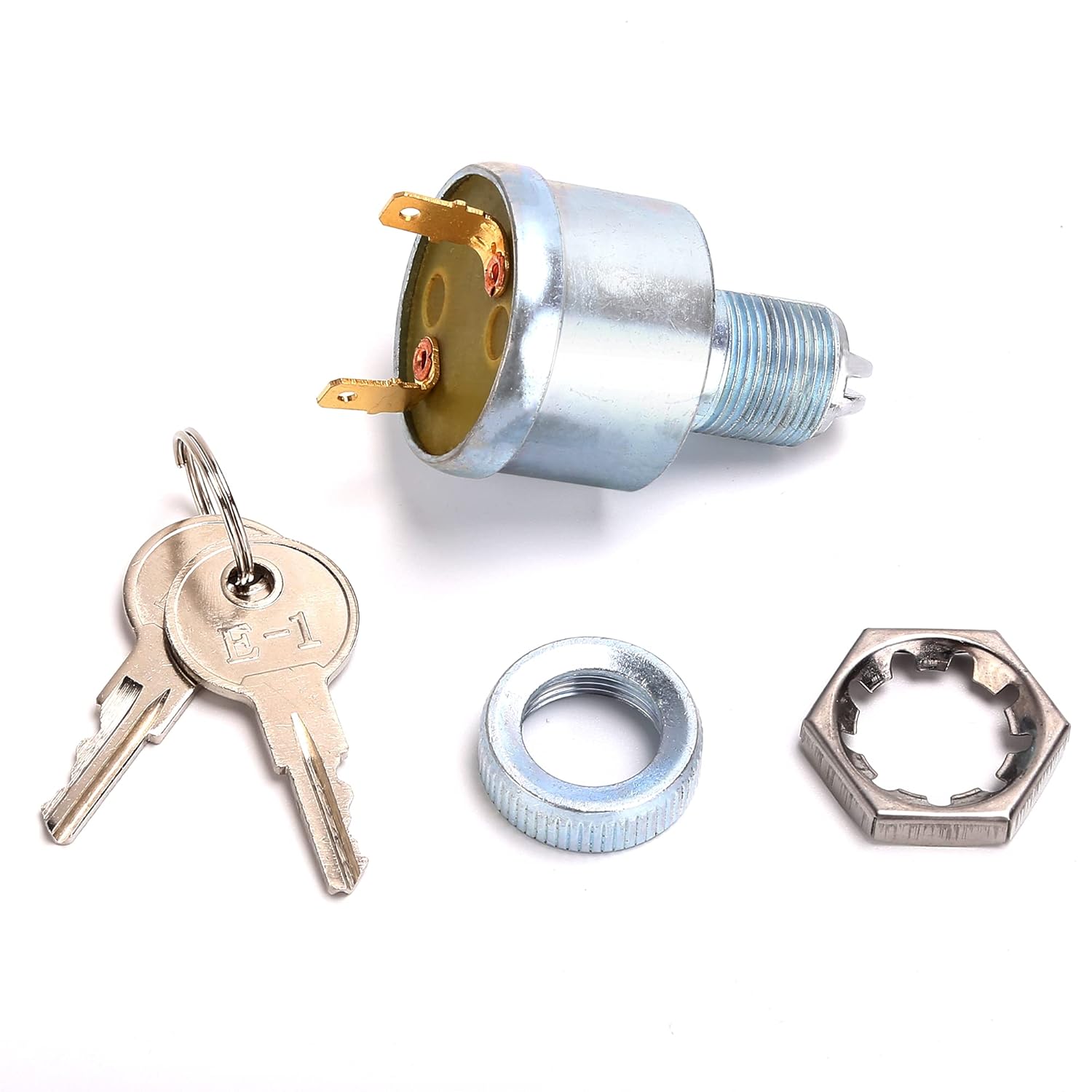 10L0L Golf Cart Starter Ignition Key Switch for EZGO Electric Golf Cart 17421G1, 2 Terminal Prongs - Image 6