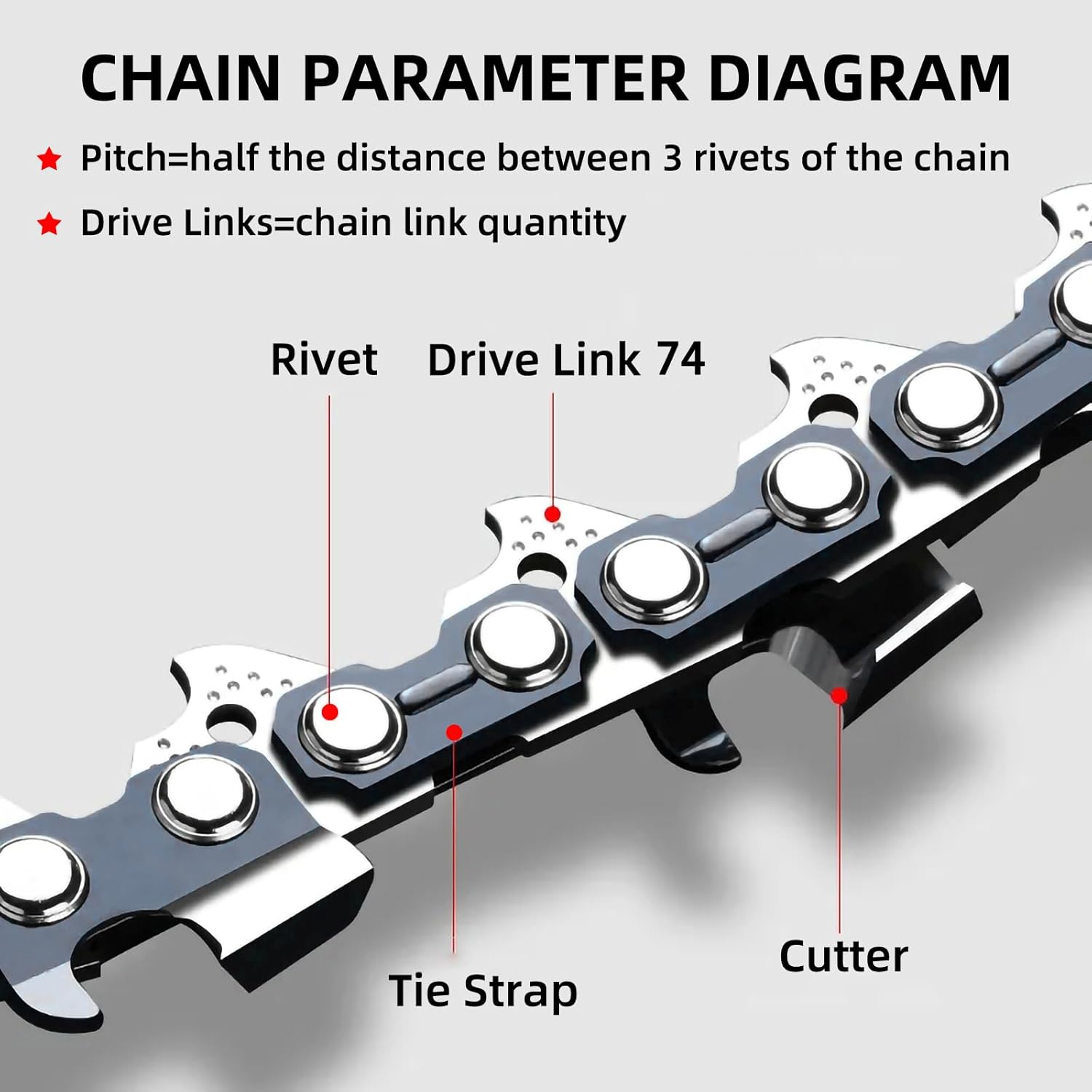 4 Pack Chainsaw Chain for Stihl 18 Inch .325" Pitch .063" Gauge 74 Drive Links 26RS 74, Replacement Chains Fit Stihl MS271 Farm Boss MS311 MS291 MS261 36390050074 Oregon L74, V74 and More - Image 2