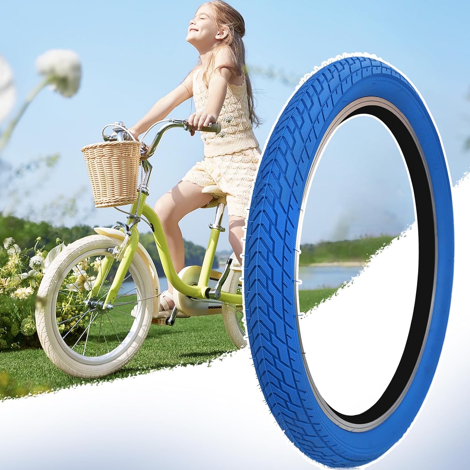 ZUKKA 20 x 2.35 Bike Tire 1/2 Pack 20 inch x 2.35 BMX Bike Tire Folding Replacement Tire for MTB Mountain Bike, BMX Bicycle Commuter Bike - Image 5