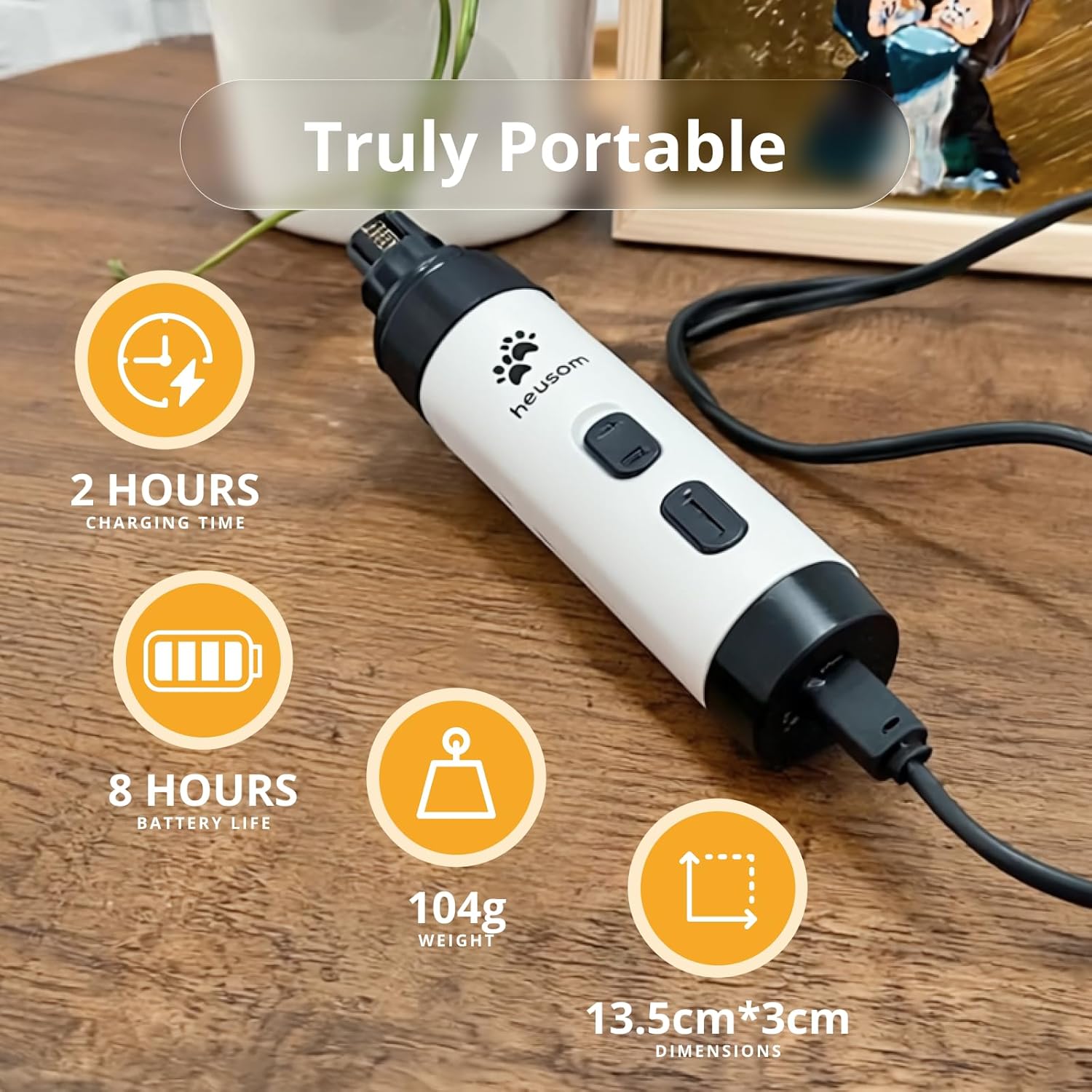 Silent Groom Pro Pet Nail Grinder | Whisper Quiet Claw Trimmer for Dogs, Cats and Other Animals | Safe & Stress Free Nail Grooming, Ideal for Sensitive Dogs of All Breeds & Sizes - Image 7
