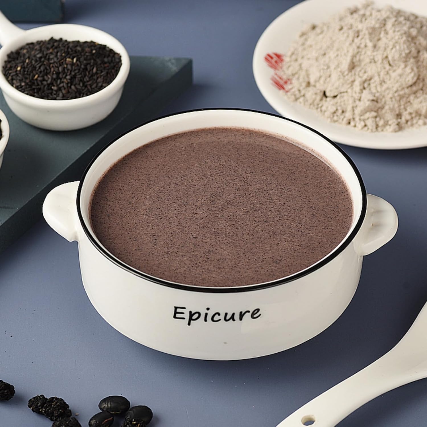 Black Sesame Walnut Black Bean Powder,Grain Congee,Chinese Yam Black Sesame Soup,Instant Soup,Breakfast Congee,17.6 Oz (500g) (17.6oz, No Sugar) - Image 7