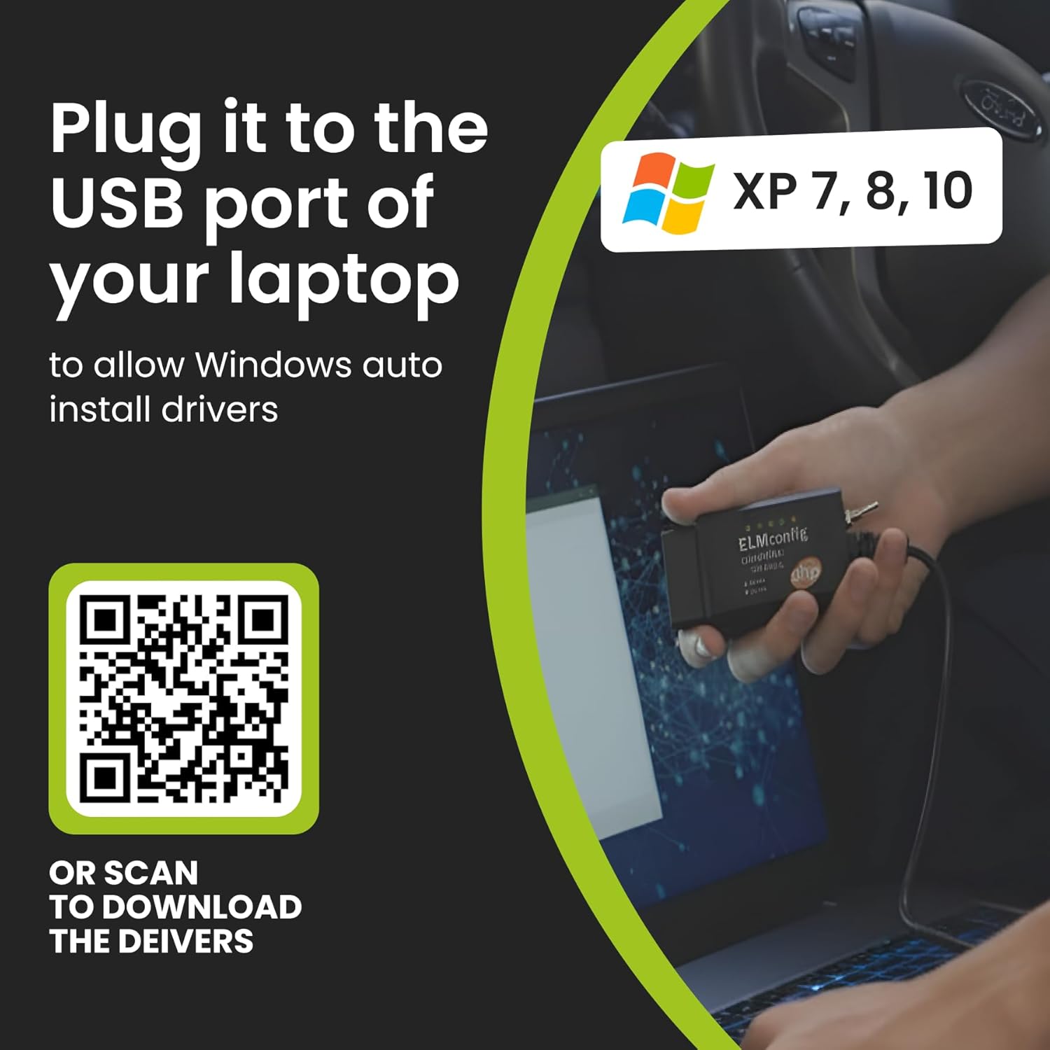 OHP FORScan ELM327-based OBD2 to USB Diagnostic Scan Tool with MS-Can/HS-Can Switch for Ford Lincoln Mazda Mercury Vehicles - Image 5