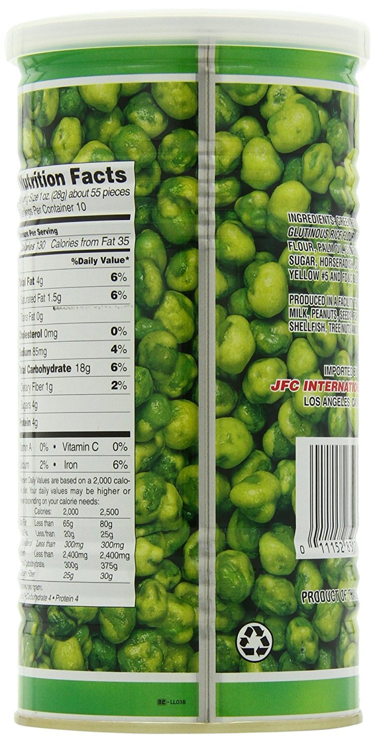 Hapi Hot Wasabi Peas, 9.9 Ounce Tins (Pack of 4) - Image 3