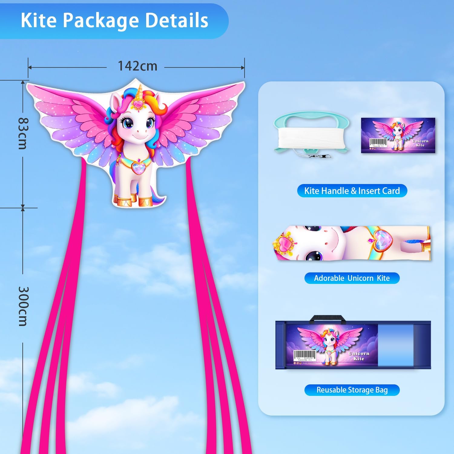Butterfly Kites for Kids & Adults, Easy to Fly Design with Long Tail for Stability, for Kids Ages 4-8 & Beginners, Beach & Park Use | Family Outdoor Fun - Image 2