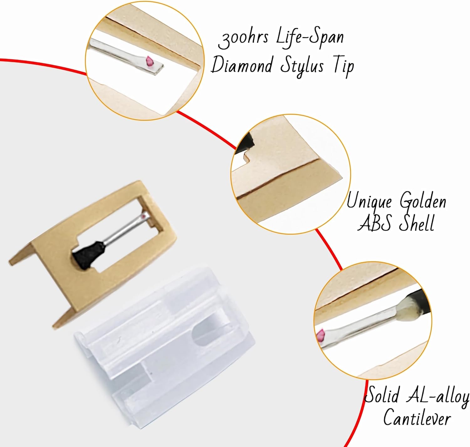 Record Player Needles, Turntable Stylus Record Needles Replacement for Crosley, 1byone, Boytone, LP&No.1, Victrola, and Jensen Vinyl Record Players(Pack of 3) - Image 2