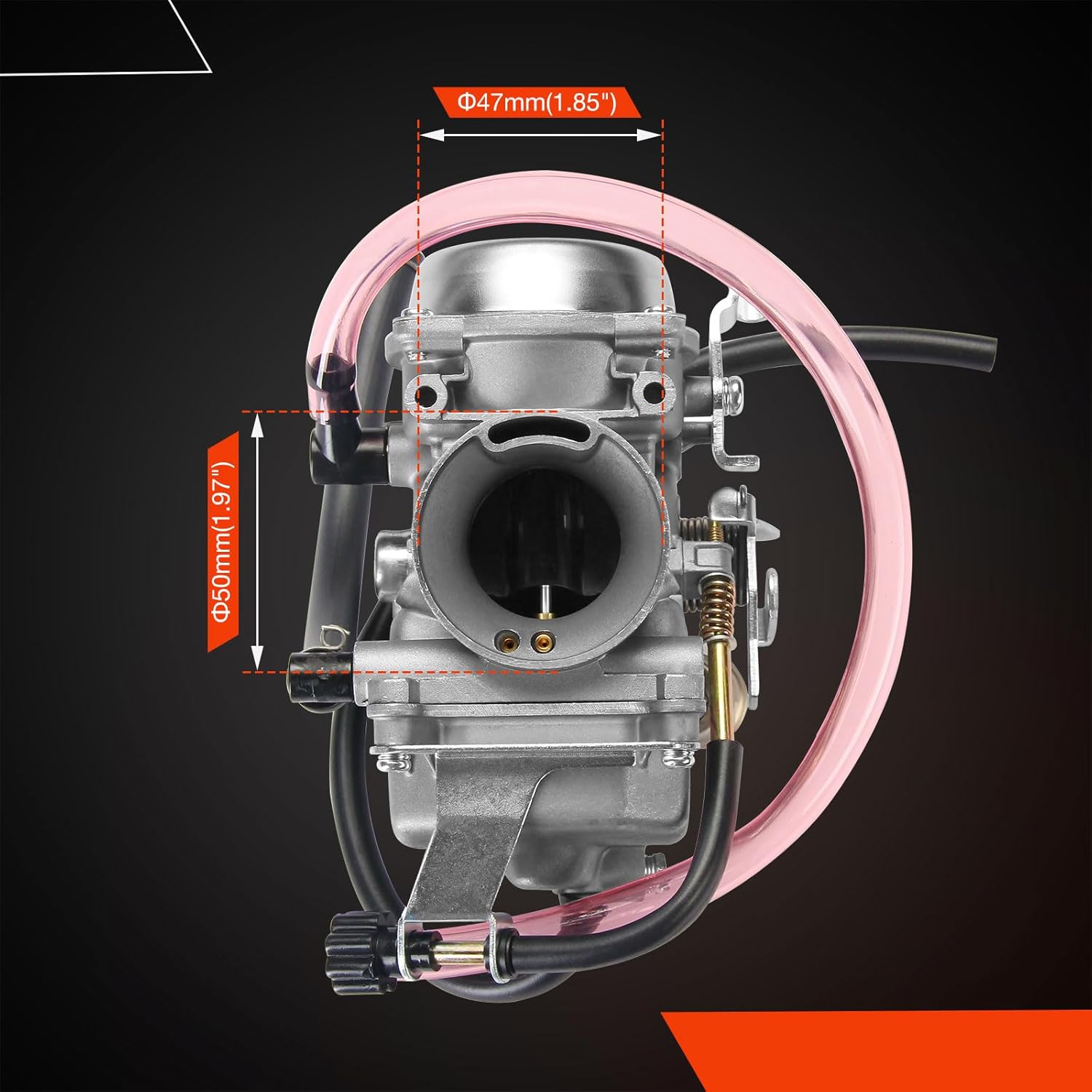 Carburetor Compatible with Bayou 300 KLF300 KLF 300 1986-1987 KLF300A, 1988-2005 KLF300B, 1989-2005 KLF300C ATV Carb with Air Filter&Fuel Gas Petcock Valve Switch - Image 4