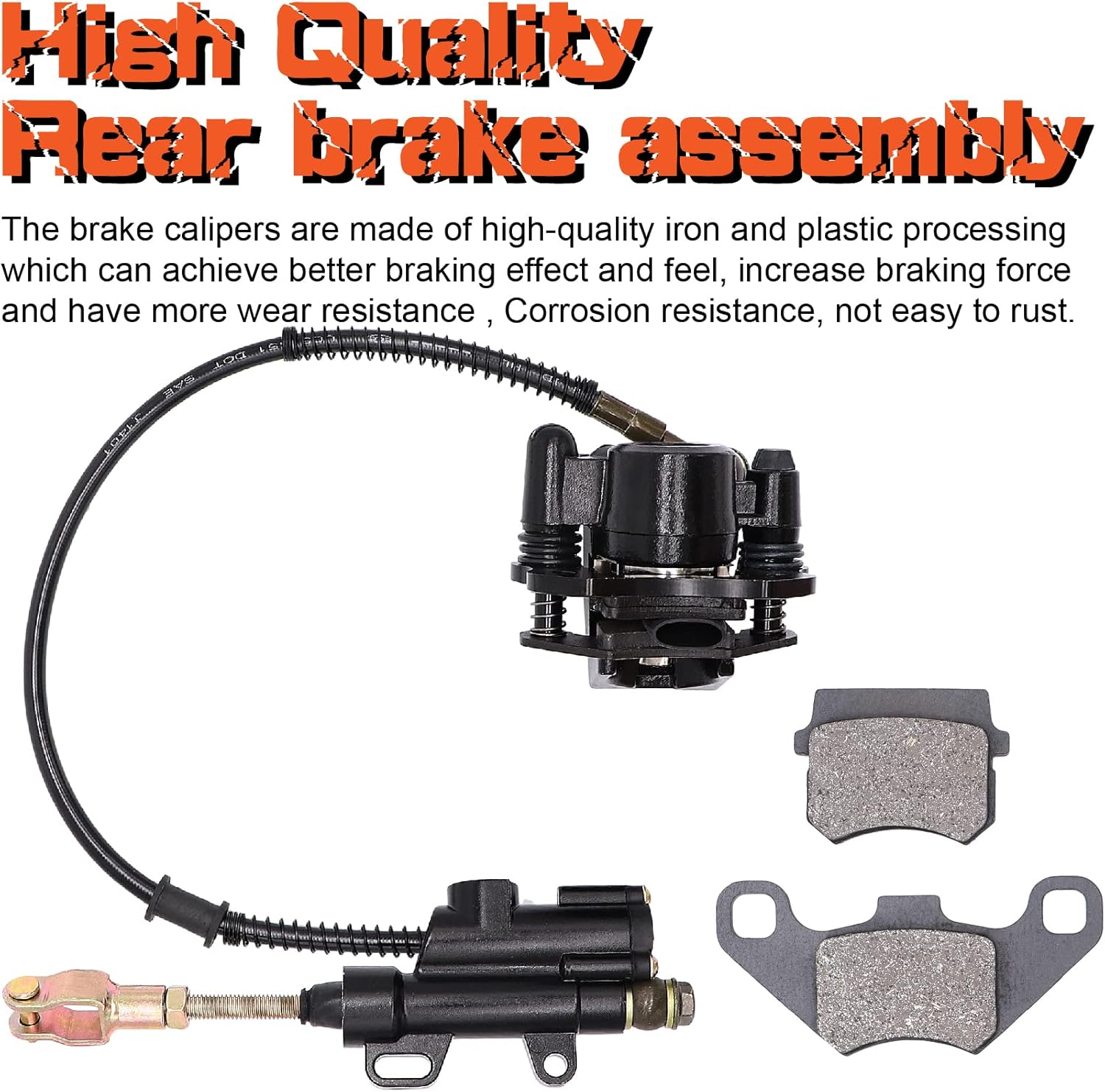 Rear Brake Master Cylinder Caliper For 50-125cc Chinese TaoTao Peace Motorsports Quad Coolster 3050HD ATV Four Wheeler - Image 4